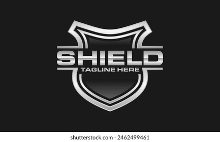 Sencillo Escudo De Logotipo Fuerte, Símbolo De Escudo Para La Ilustración vectorial De La Compañía De Seguridad