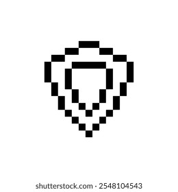 Símbolo de escudo simple Pixel Art