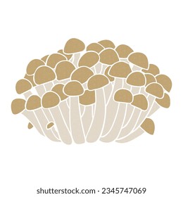 Ilustración de hongos shiitake simple, material vectorial