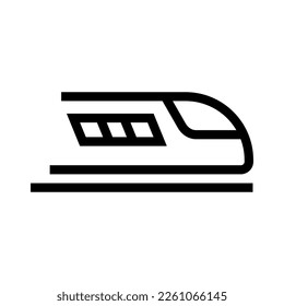 Icono simple de Shinkansen. Transporte. Vector.