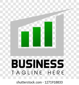 
Simple Shinning Cirle arrow and bar Business or investment oriented corporate identity at transparent effect background