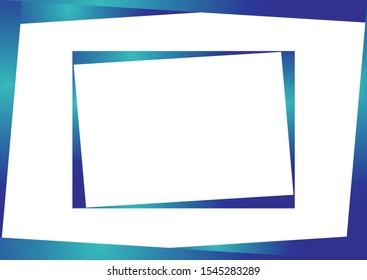 Simple Shiny Unique Blue Frame