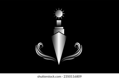 simple ship anchor logo icon