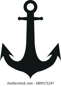 Simple ship anchor nautical icon