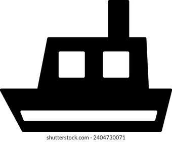 Simple ship cute silhouette illustration