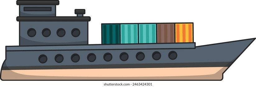 Simple ship icon vector illustration