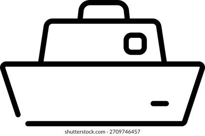 Un simple icono de arte de línea de barco
