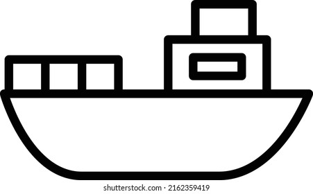 Icono de dibujo de línea de envío simple