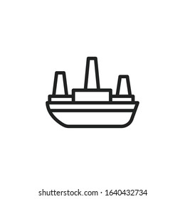 Simple ship line icon. Stroke pictogram. Vector illustration isolated on a white background. Premium quality symbol. Vector sign for mobile app and web sites.