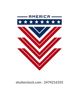 simple shirt design of america flag 