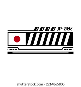 simple shirt design of japan flag 