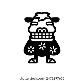 A Simple Shishi-mai (Lion Dance) Illustration