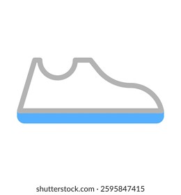 A Simple Shoe Design with Blue and Gray Accents