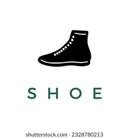 simple shoe footwear factory logo vector illustration template design