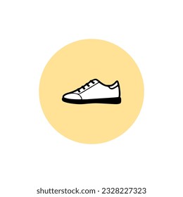simple shoe footwear logo vector illustration template design