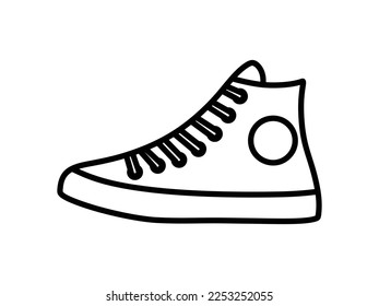 simple shoe symbol icon, lace shoe, simple line shoe icon, simple shoe logo