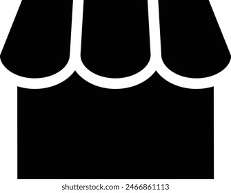 simple shop black silhouette icon