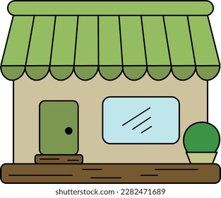 Una tienda simple en color
Gráficos vectoriales
10 pasos