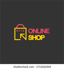 Simple shop concept logo icon vector design