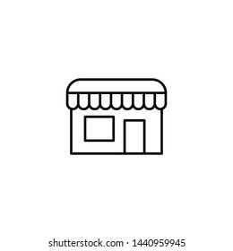 Simple shop line icon. Stroke pictogram. Vector illustration isolated on a white background. Premium quality symbols. Vector sign for mobile app and web sites.
