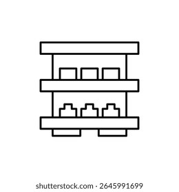 Simples prateleira vetor ícone design