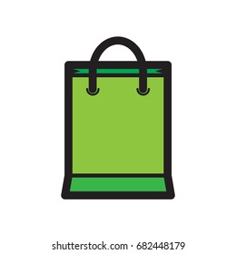 simple shopping bag color icon