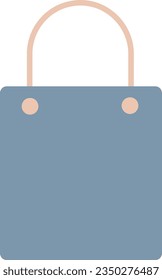 simple bolsa de compra icono plano, vista frontal en color pastel y estilo minimalista, vector aislado para web, diseño gráfico
