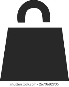 Einfaches Einkaufstaschen-Symbol für den Handel