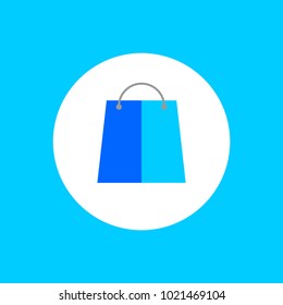 Simple Shopping Bag Icon, Flat Logo, Minimalist Logo