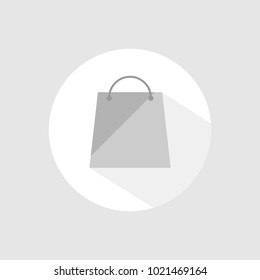Simple Shopping Bag Icon, Flat Logo, Minimalist Logo