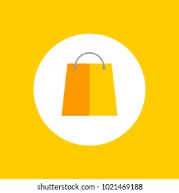 Simple Shopping Bag Icon, Flat Logo, Minimalist Logo