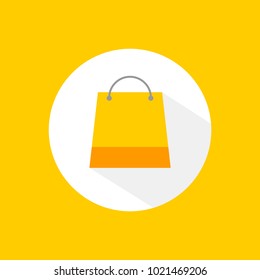 Simple Shopping Bag Icon, Flat Logo, Minimalist Logo