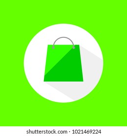 Simple Shopping Bag Icon, Flat Logo, Minimalist Logo