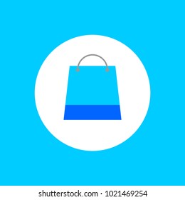 Simple Shopping Bag Icon, Flat Logo, Minimalist Logo