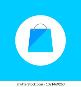 Simple Shopping Bag Icon, Flat Logo, Minimalist Logo