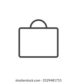 Icono simple de la bolsa de la compra que simboliza compras al por menor o compras.