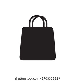 Um simples ícone de sacola de compras simbolizando compras, itens de varejo e atividades de loja online.