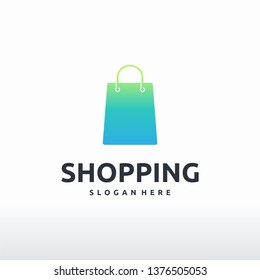 Simple Shopping Bag logo template, Sale logo symbol