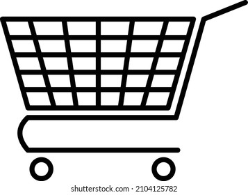 simple shopping cart flat icon for element illustration