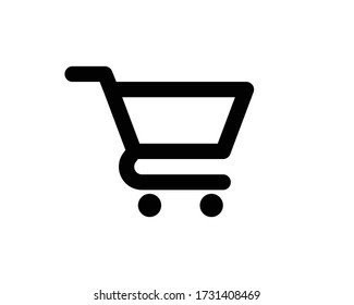 Simple shopping cart icon vector image.