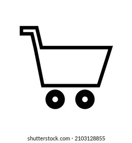 Simple icono del carro de la compra. Vector.