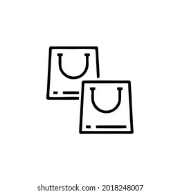 Simple shopping  cart, sale, shipping line icon vector image