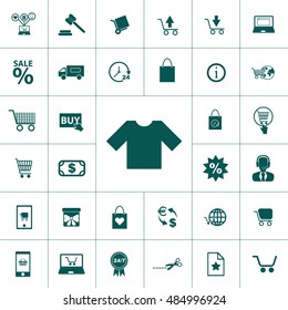 simple shopping icon set