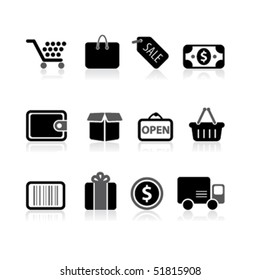 simple shopping icons