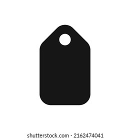 A simple shopping tag silhouette. Shopping tag flat icon vector illustration for UI graphic design.