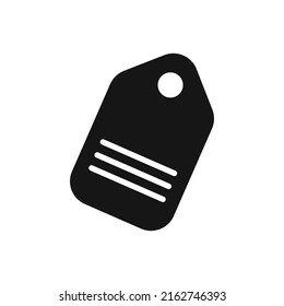 Ein einfaches Shopping-Tag Silhouette. Shopping-Tag flach Symbol Vektorgrafik für UI Grafik-Design.