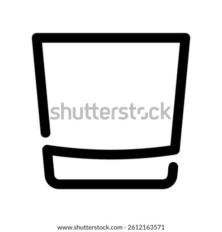 Simple Short Drinking Glass Graphic Bar Beverage Vector Illustration