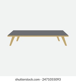 simple short table illustration on white background