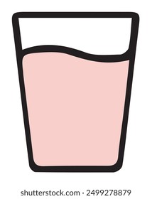 Simple Shot Glass Vector Design Illustration