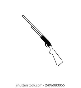 Simple shotgun vector on white background.